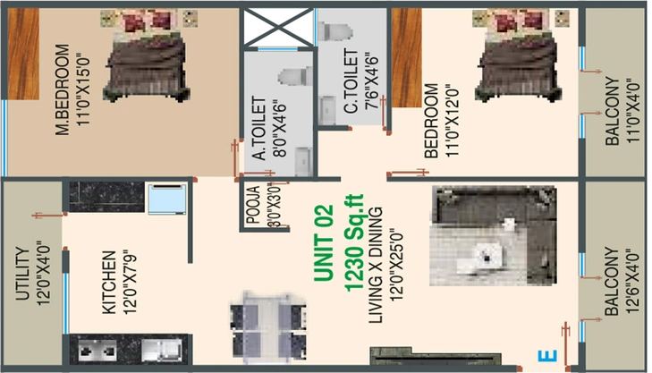 2 BHK Flat in Varshini Residency in Uttarahalli, Bangalore - Image 803586