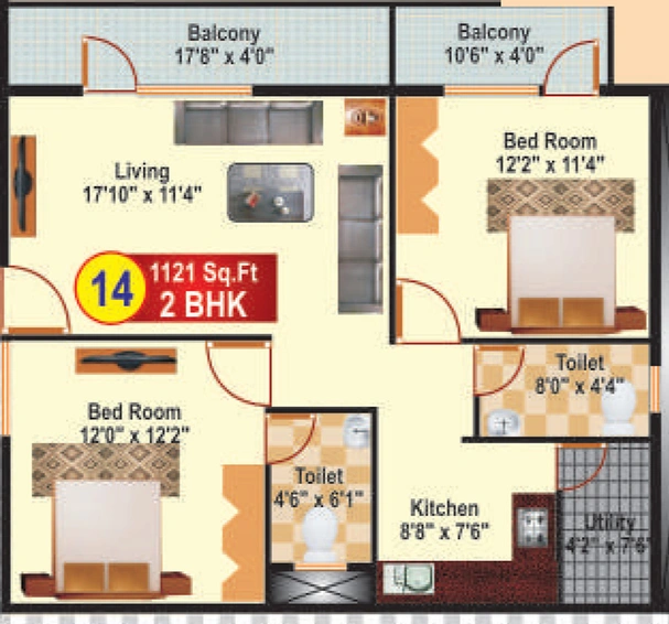 2 BHK Flat in SRI Infra Heights in Electronic City, Bangalore - Image 803615