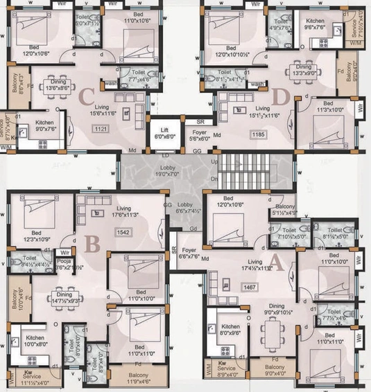 Floor Plan of Sree Sai Tulive in Mugalivakkam, Chennai - Image 131865