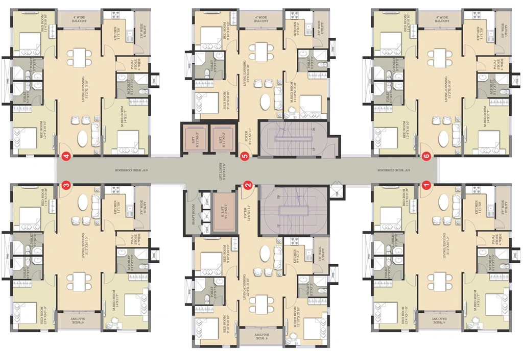 Floor Plan of Prajay Megapolis in Kukatpally, Hyderabad - Image 131894