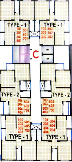 Floor Plan of Shree Mahavir Status in Vastral, Ahmedabad - Image 92549