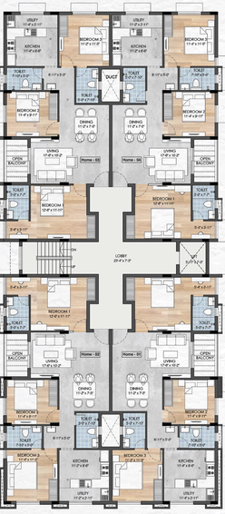 Floor Plan of Akshaya Rhythm in Perungudi, Chennai - Image 131941