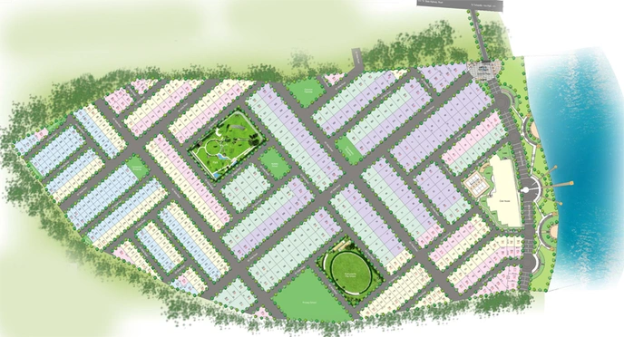 Master Plan of Prajay Water Front in Shamirpet, Hyderabad - Image 132018
