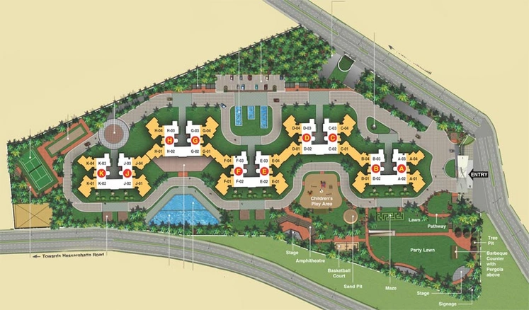 Master Plan of Kumar Princetown in Jalahalli, Bangalore - Image 132078