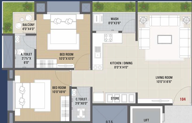 2 BHK Flat in Sukh Varni Residency in Kholvad, Surat - Image 661603