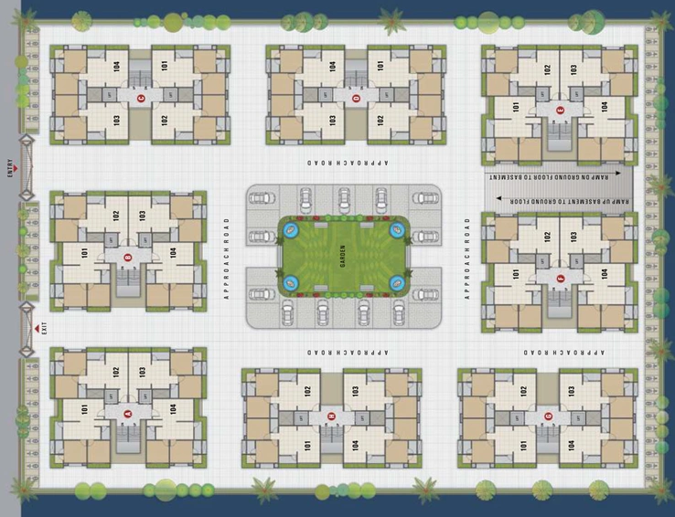 Master Plan of Sukh Varni Residency in Kholvad, Surat - Image 92368