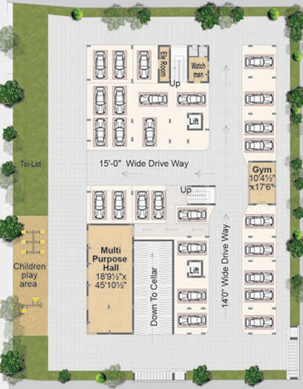 Master Plan of Rishis Sais Splendid in Gachibowli, Hyderabad - Image 132157