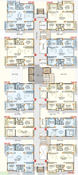 Floor Plan of SMR Vinay Fountainhead in Hafeezpet, Hyderabad - Image 132174