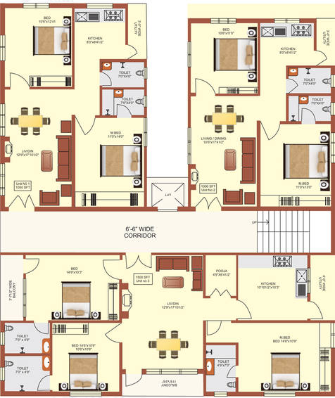 Floor Plan of Agragamis Madhuban in LB Nagar, Hyderabad - Image 132282