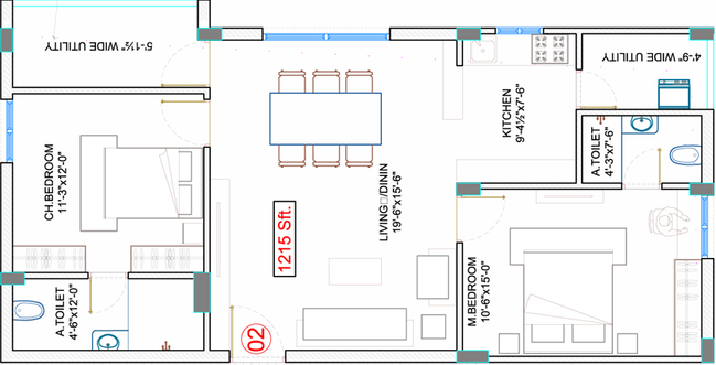 2 BHK Flat in Ananda Vine Wood in Narsingi, Hyderabad - Image 803814