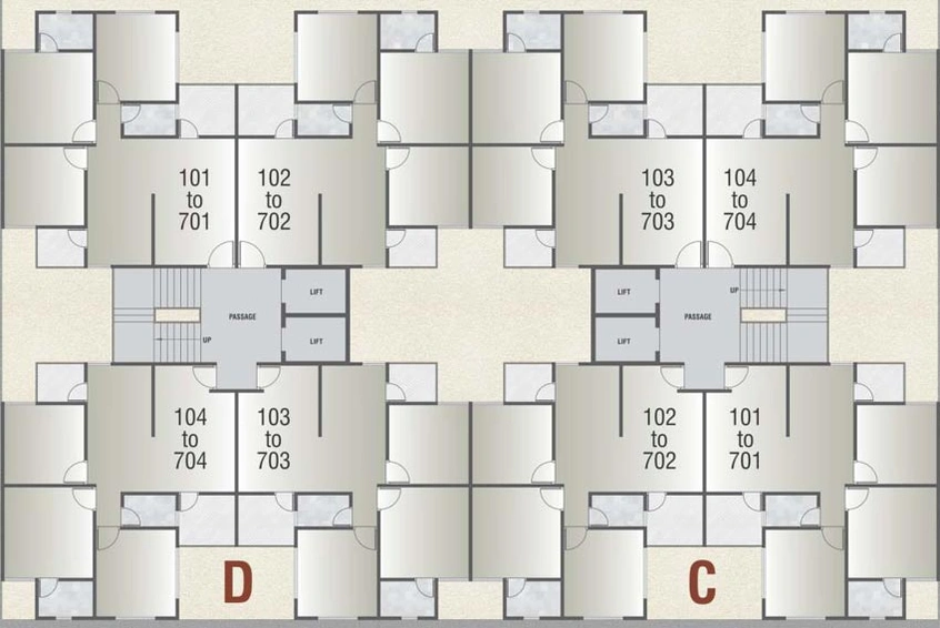 Floor Plan of Akhand Devesh Imperia in Atladara, Vadodara - Image 92014