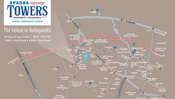 Location of Aparna Sarovar Towers - Image 132413