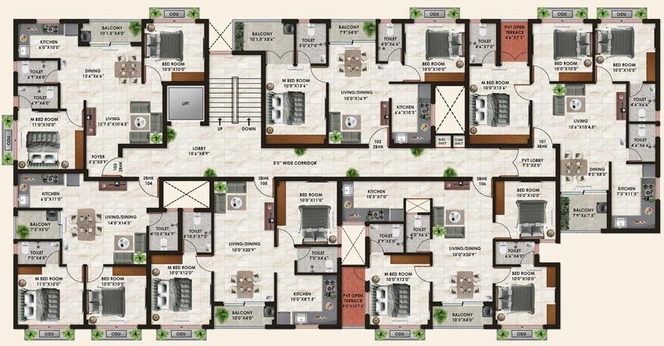 Floor Plan of Spyka Cygnus in Padur, Chennai - Image 132443