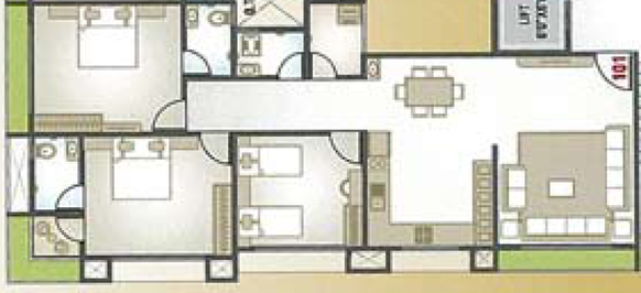 3 BHK Flat in Shree Vandan Height in Punagam, Surat - Image 661101