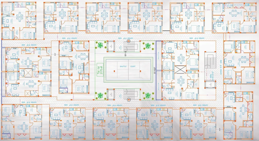 Floor Plan of Celebrity Prime Uber Heights in Kondapur, Hyderabad - Image 132594