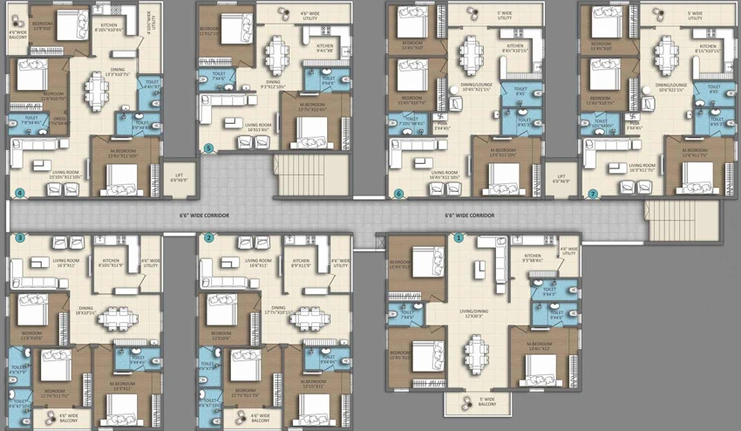 Floor Plan of Jai Devi Homes Samruddhi in Patancheru, Hyderabad - Image 132625