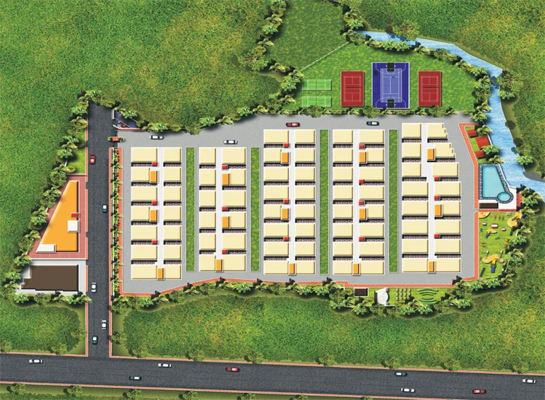 Master Plan of Dollfines Durga County in Hafeezpet, Hyderabad - Image 132637