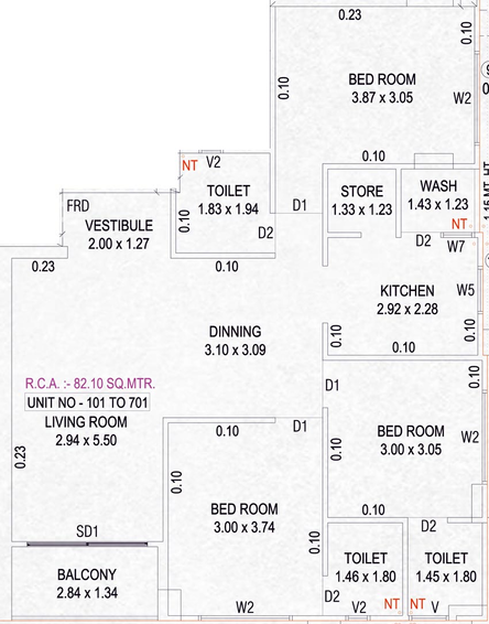 3 BHK Flat in Rushabh Sky Ambience in Paldi, Ahmedabad - Image 661711