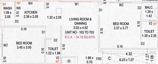 2 BHK Flat in Rushabh Sky Ambience in Paldi, Ahmedabad - Image 661710
