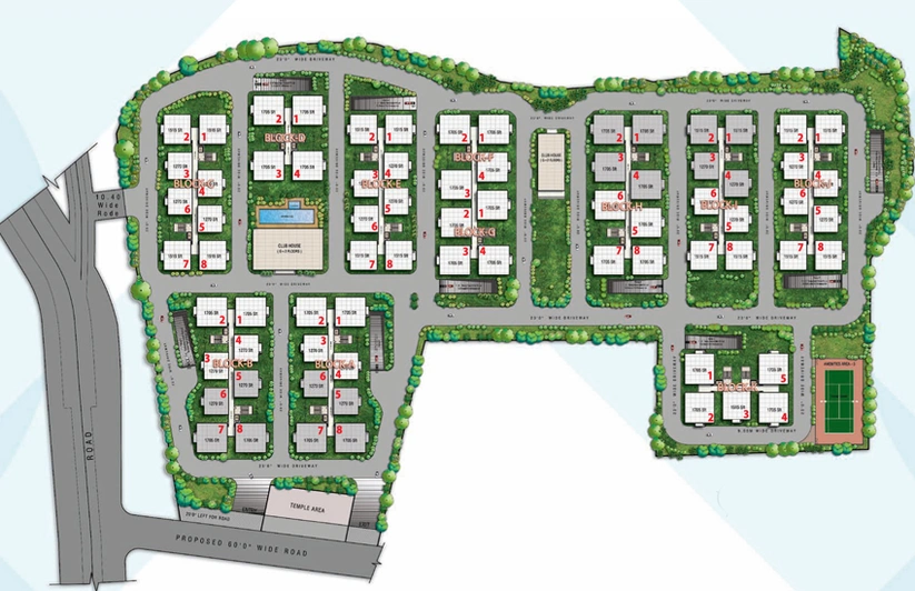 Master Plan of Aparna Cyber Commune in Nallagandla, Hyderabad - Image 132665