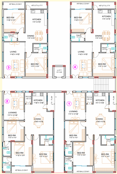 Floor Plan of Avantikas Arudra in Bandlaguda Jagir, Hyderabad - Image 132682