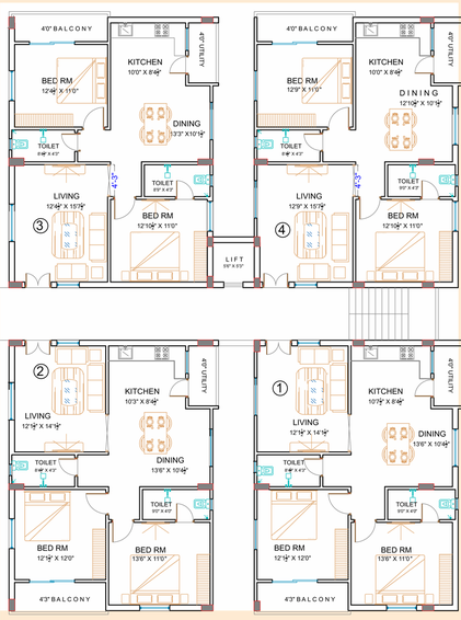 Floor Plan of Avantikas Punarvasu in Bandlaguda Jagir, Hyderabad - Image 132694