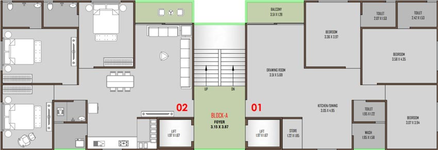 Floor Plan of Megh Green Lake View in Nikol, Ahmedabad - Image 93408
