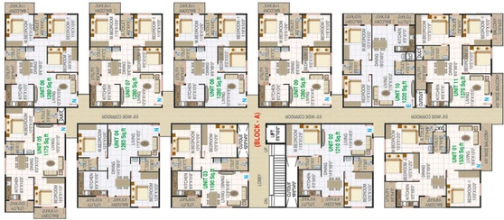 Floor Plan of Sri Nandana Royal in Electronic City, Bangalore - Image 133570