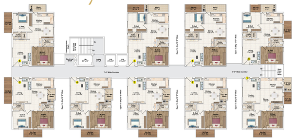 Floor Plan of Confident Pride in Chandanagar, Hyderabad - Image 133641