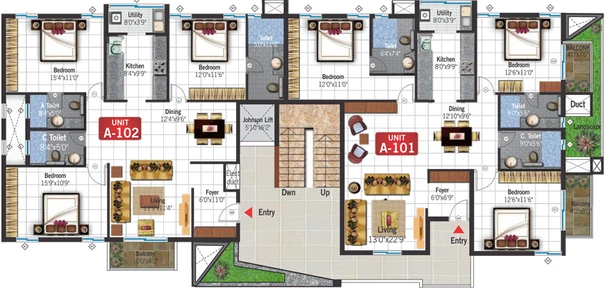 Floor Plan of Annapoorna The Coach in Electronic City, Bangalore - Image 133692