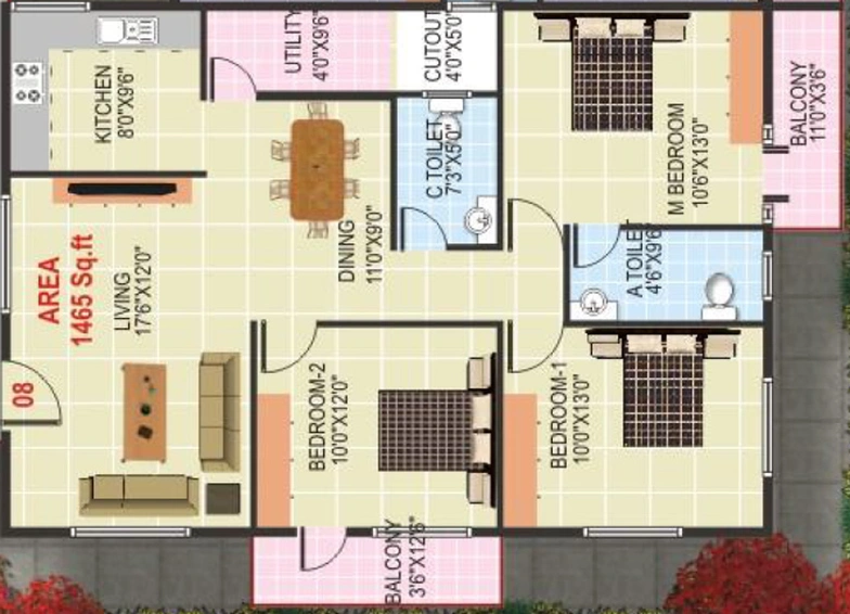 3 BHK Flat in SV Lakeview in Electronic City, Bangalore - Image 804955