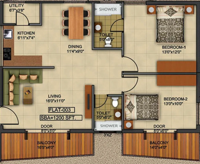 2 BHK Flat in Kritan Iris in Electronic City, Bangalore - Image 804974