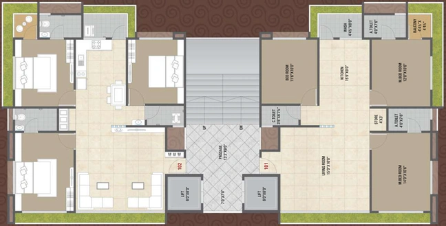 Floor Plan of Neer Sarthi Height in Mota Varachha, Surat - Image 92091