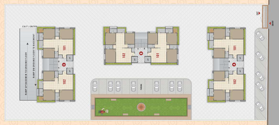 Master Plan of Neer Sarthi Height in Mota Varachha, Surat - Image 92092