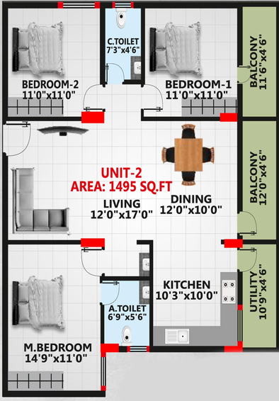 3 BHK Flat in Sahasra Serenity in Whitefield, Bangalore - Image 804998