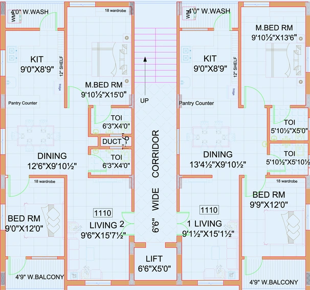 Floor Plan of Felix Fortune in Nallagandla, Hyderabad - Image 133834