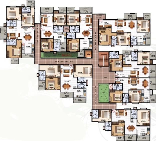 Floor Plan of Saibya Senary in Chikkanagamangala, Bangalore - Image 133878