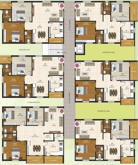 Floor Plan of Gothics Parnakuteer in Pragathi Nagar, Hyderabad - Image 133865