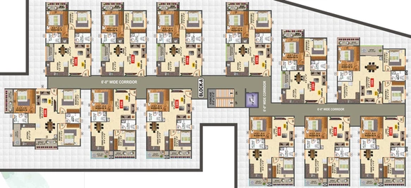Floor Plan of Srikara Urban Park in Electronic City, Bangalore - Image 133916