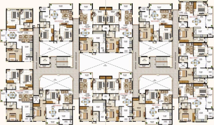 Floor Plan of Saibya Square in Begur, Bangalore - Image 133907