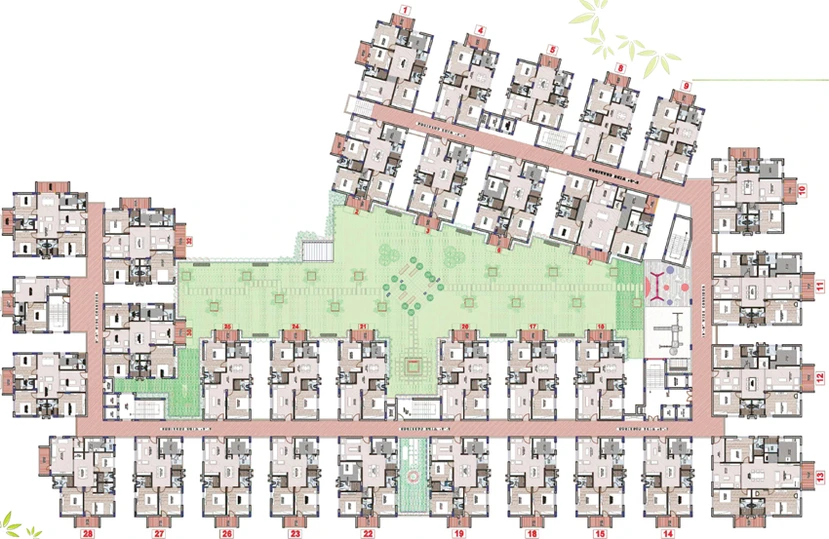 Master Plan of Gowra Green Living in Manikonda, Hyderabad - Image 133950