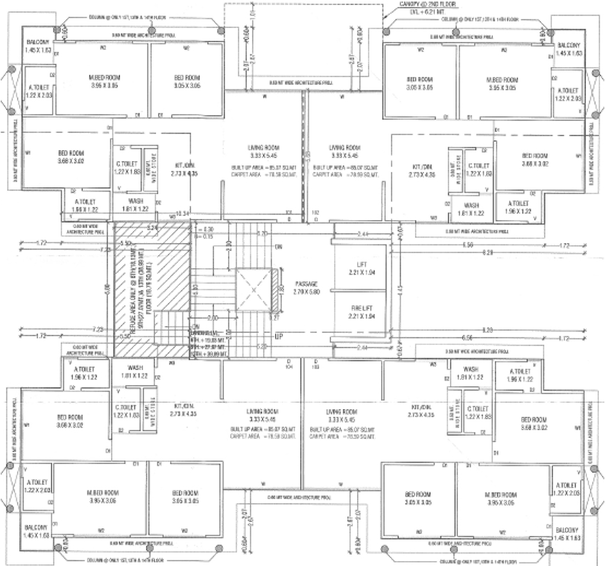 Floor Plan of Shivam Saffron Luxuria in Sarthana Jakat Naka, Surat - Image 92134