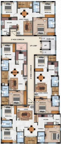 Floor Plan of Rajali Bhuvi in Selaiyur, Chennai - Image 133952