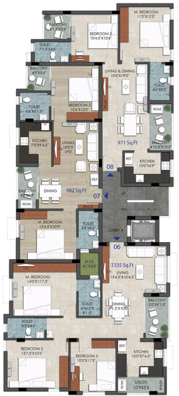 Floor Plan of Sudarsan Cosmo Residence in Tambaram, Chennai - Image 133994
