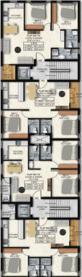 Floor Plan of Shrusti Raghavendra in Virugambakkam, Chennai - Image 134017