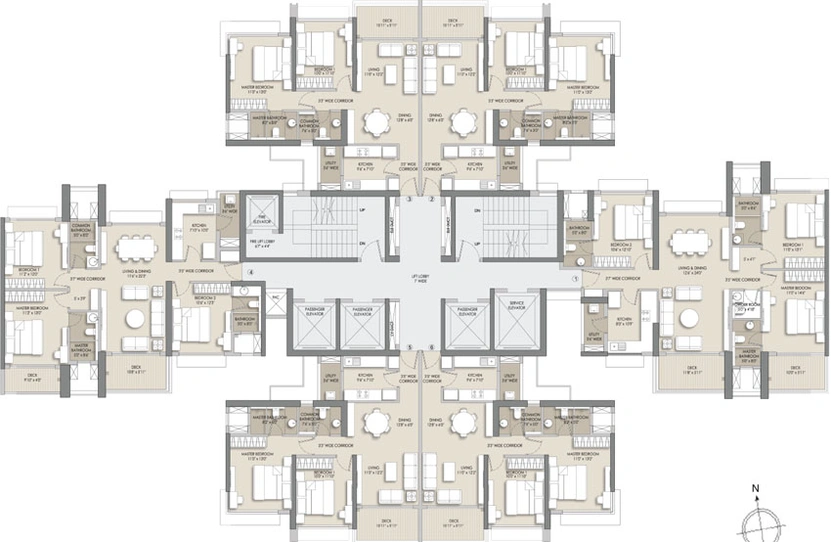 Floor Plan of Asteria Narang Courtyard in Pokhran, Thane - Image 79015
