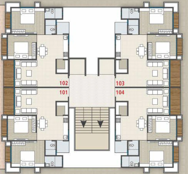 Floor Plan of Anand Orchid Vivanta in Jahangirpura, Surat - Image 92246