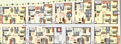 Floor Plan of SVS Sai Pride in Electronic City, Bangalore - Image 134037