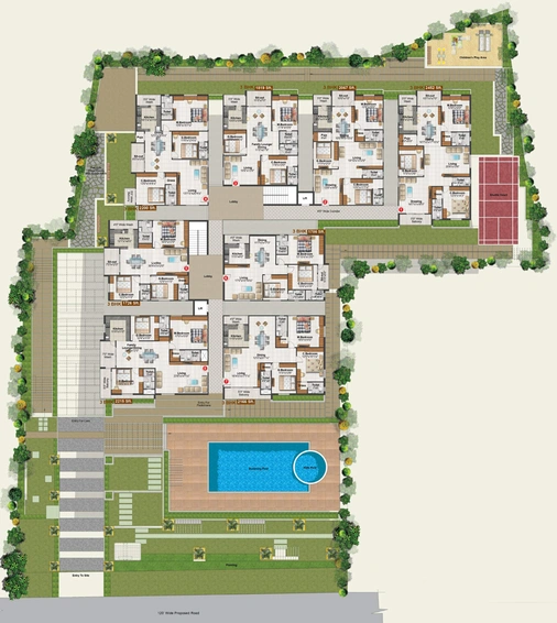Master Plan of Greenspace Grand in Puppalaguda, Hyderabad - Image 134167