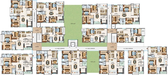 Floor Plan of Hallmark Primera The Hub in Manikonda, Hyderabad - Image 134204